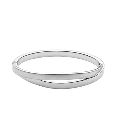 Imagem de Skagen Pulseira feminina Agnethe de aço inoxidável e madrepérola prateada, Aço inoxidável