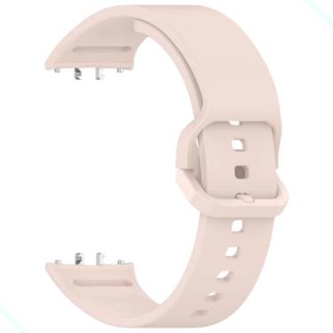 Imagem de Pulseira De Silicone Compatível com Smartwatch Galaxy Fit3 (Rosa)