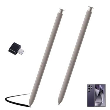 Imagem de Generic Pacote com 2 canetas de substituição para Galaxy S24 Ultra S para Samsung Galaxy S24 Ultra S Pen sem Bluetooth para Samsung Galaxy S24 Ultra 5G Stylus Pen (Violeta) Conversor Tipo-C