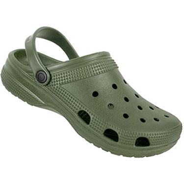 Imagem de Sandália Chinelo Babuche Conforto Ajustável Tipo Croc Alta (39/40, Militar)