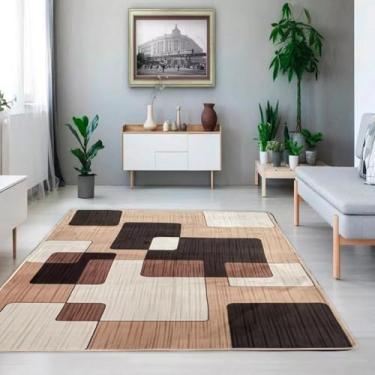 Imagem de Genérico Tapete Sala Quarto 2x1.40 Toque Macio Aveludado Antiderapante Luxo Modelo Indiano
