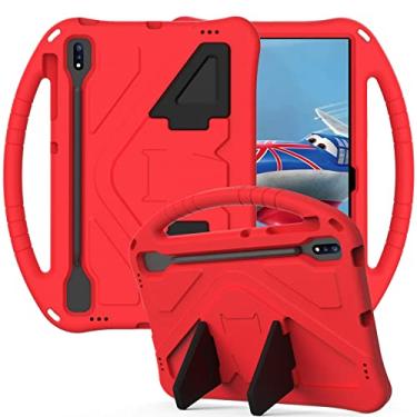 Imagem de Capa infantil para Samsung Galaxy Tab S7 FE/S7+/S8+/S9+/S9 FE+ 31.5 cm, capa protetora Techcircle leve à prova de choque com alça de espuma vinílica acetinada com suporte robusto para Galaxy Tab S9