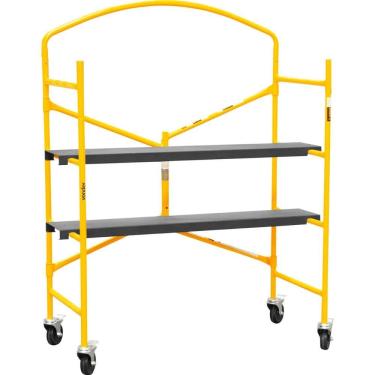 Imagem de Andaime Dobrável Portátil 225kg Vonder 4 Rodízios Plataforma Aço Antiderrapante