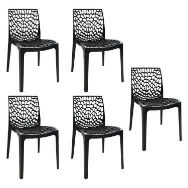 Imagem de Kit 5 Cadeiras Gruvyer Preta