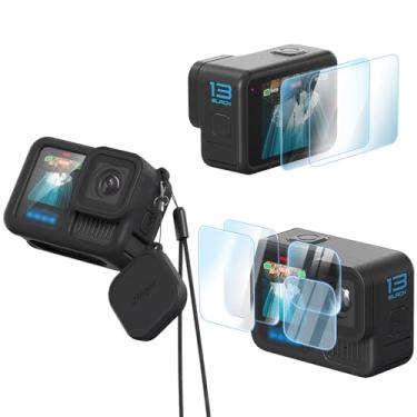 Imagem de Aovee Capa protetora de silicone, protetor de tela e lente para GoPro Hero 13 (preto)