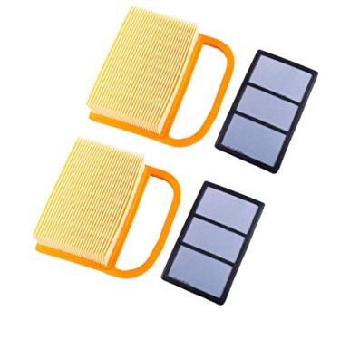 Imagem de Hippotech Pacote com 2 filtros de ar TS420 para serra de corte de concreto Stihl TS410 TS420 TS410Z TS420Z para Stens 605-555 Rotary 12716 com pré-filtro