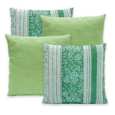 Imagem de Kit 4 Capas Piquet P/ Almofadas 40x40 Com Zíper Lisas e Estampadas - R