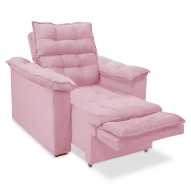 Imagem de Poltrona Do Papai Confortável Reclinável E Retrátil - SRJ Moveis, Rosa