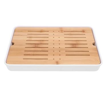 Imagem de Bandeja para chá, caixa retangular de plástico para mesa de chá Gongfu da Bambusoideae Artesanato requintado Conjunto de chá Kung Fu Bandeja para servir com (3
