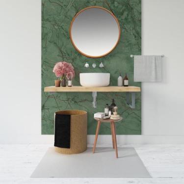 Imagem de Papel de Parede Painel 3D Mármore Carrara Verde Escuro 1,5M Revestimen
