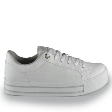 Imagem de Tênis Casual Via Marte Feminino 010-013-01, 35, Branco