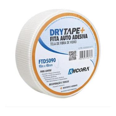 Imagem de Fita Telada Drywal Autoadesiva Fibra De Vidro 90mx48mm - ANCORA
