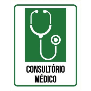 Imagem de Placa Sinalização Hospitalar Consultório Médico 18X23 - Sinalizo