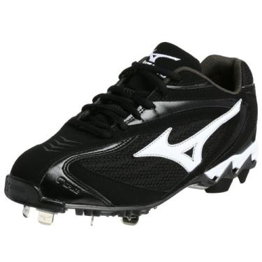 Imagem de Mizuno Chuteira de beisebol masculina 9 Spike Vapor G3 Low, Preto/branco, 47
