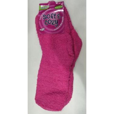 Imagem de Meia Pelúcia feminino Quente Inverno Felpuda Forrado lisa Proteção Fri