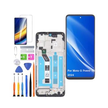Imagem de Substituição de tela para Motorola Moto G Power 5G 2024 Original, XT2415 LCD Touch Panel Display Digitalizador Assembléia peças de reparo com kit (preto com moldura)