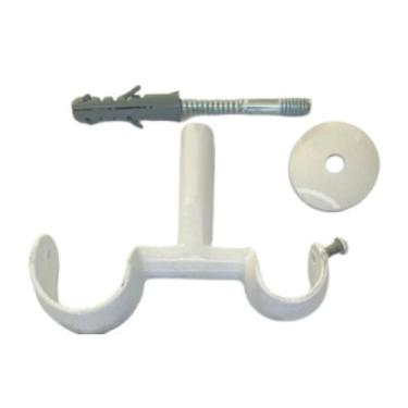 Imagem de Suporte Duplo Para Teto 19/28mm Para Varão Comum - 2 Unidades - DECOR 