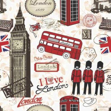 Imagem de Papel Adesivo Vinil Londres soldados fundo Branco - Fosco - DecoraPlus