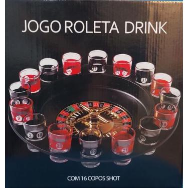 Imagem de Jogo Cassino Roleta Shot - 16 Copos Bebida Drink Destilado - Brilho De