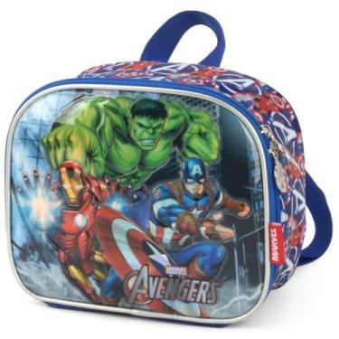 Imagem de Lancheira Termica Infantil Vingadores Azul Luxcel