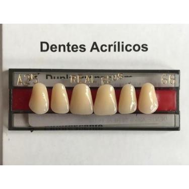 Imagem de Dente Acrílico Anterior Superior A25 Cor 66 - Triunfo - Real Plus