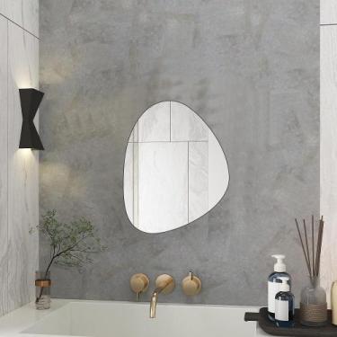 Imagem de Espelho decorativo orgânico 50cmx40cm moderno luxo sala quarto banheir