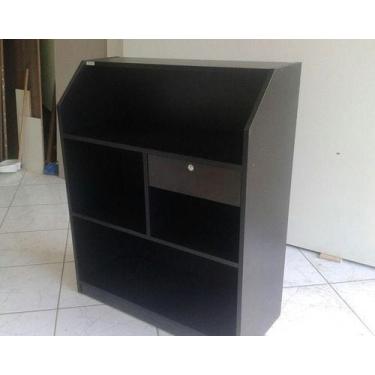 Imagem de Balcão Reto Preto 90 Cm - INFINITILUX MOVEIS, Preto