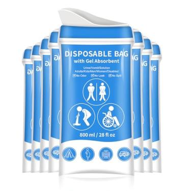 Imagem de PEAKINGTECH Sacos de mictório descartáveis em gel para viagens: banheiro de emergência portátil para fazer xixi vômito em acampamento - mulheres homens (8)