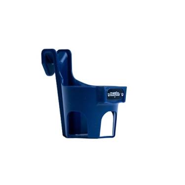 Imagem de Suporte de garrafa de água azul escuro para cerca | Suporte de copo e suporte | Comporta produtos Stanley, Yeti, Gatorade | Organizador de abrigos de beisebol e softball, quadras de tênis e pickleball