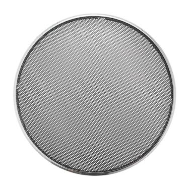 Imagem de ACROPIX Capa universal de grade de alto-falante de carro de 15 cm redonda de malha para alto-falante de áudio de 15 cm capa protetora de subwoofer chapeamento de ferro prateado preto - pacote com 1