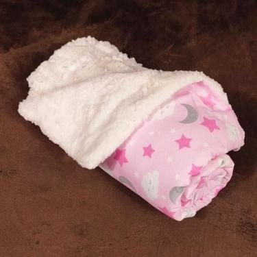 Imagem de Mantinha Bebê com Sherpa Antialérgico Cobertor Soft Frio Inverno  - Mã