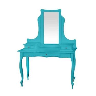 Imagem de Penteadeira Sem Banqueta - Pés Luiz XV - Tommy Design - Meyer, Azul Tu