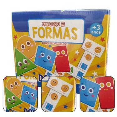 Imagem de Dominó Pedagógico Conhecendo as Formas - 28 Peças - Uriarte