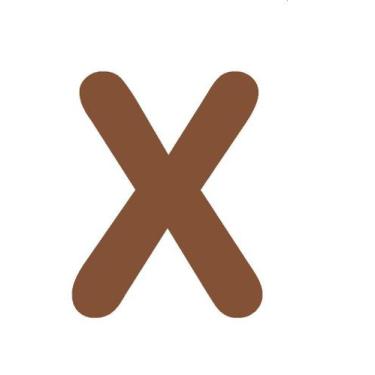 Imagem de Letras em EVA Alfabeto Marrom - 14cm - Extra Festas, X