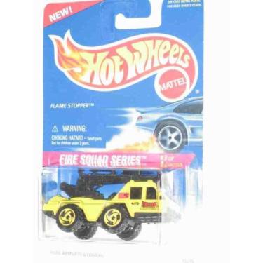 Imagem de Hot Wheels Fire Squad Series #3 Flame Stopper Razor Yellow Wheels with Red #3 #426 Colecionável Carro Colecionável Mattel Escala 1:64