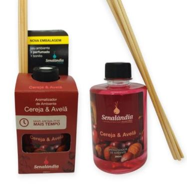 Imagem de 1 Aromatizador Ambiente Cereja com Avelã 280ml Difusor Vareta Cheiroso