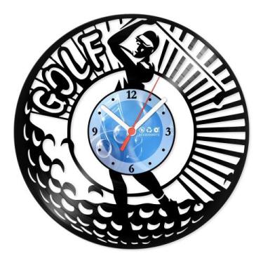 Imagem de Relógio De Parede Disco Vinil Esportes - Tacada Golf - VES-094 - Moder