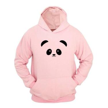 Imagem de Moletom Masculino Canguru Estampa Panda Com Capuz - Ragor, Rosa, GG