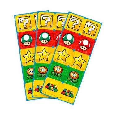 Imagem de Adesivo Quadrado - Super Mario - 30 unidades - FestColor - Rizzo