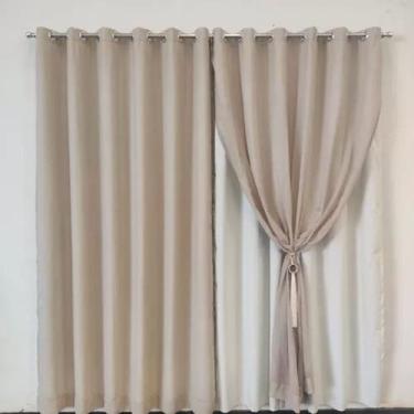 Imagem de Cortina Com Forro Blackout 100% Para Bastão 4,00x2,50 - Salvatex Confe