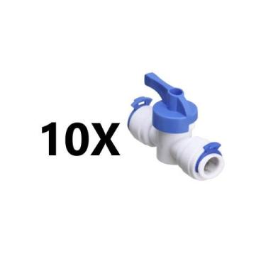 Imagem de 10 Valvula Registro Engate Rápido Purificador 1/4 8 3/8 - BBI