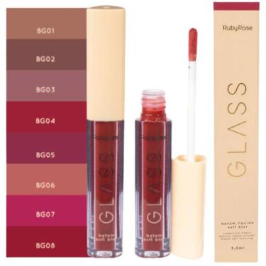 Imagem de Batom Líquido Soft Blur Linha Glass Ruby Rose 8 Opções Cores, BG02