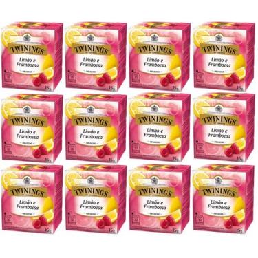 Imagem de Chá Twinings Limão E Framboesa Kit 12 Caixas 10 Un 120 Sachês