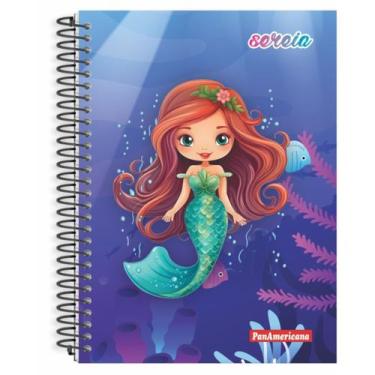 Imagem de Caderno universitario capa dura sereia 10 materias 160 folhas - PanAme