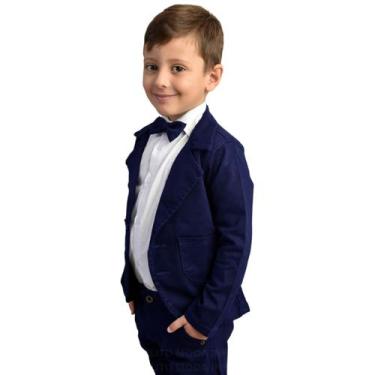 Imagem de Conjunto Blazer, Camisa Manga Longa, Calça e Gravata Infantil Cores e 