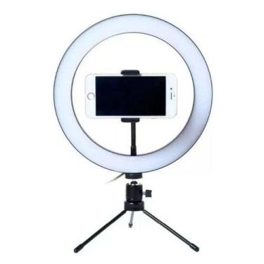Imagem de Luz Ring Light 8 Pol Tripé De Mesa Suporte Para Celular - BCS