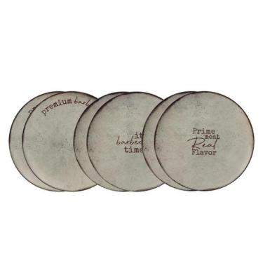 Imagem de Jogo De Pratos Raso 28cm Kit 6 Peças Churrasco Rustic Tramontina Porce