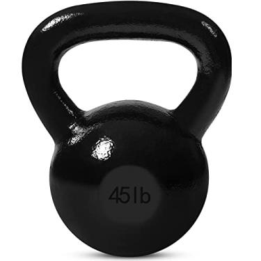 Imagem de JFIT Kettlebell Pesa ferro fundido – 20,4 kg – exercício balístico, força central, ajuste funcional e conjunto de treinamento de peso – peso livre, equipamento, acessórios
