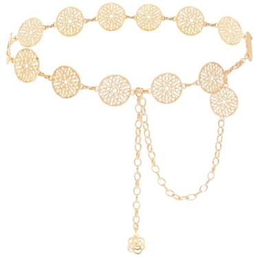 Imagem de Heyjoin Corrente de cintura feminina com elos de metal para calças jeans, M: 47.2 in/120 cm, Metal