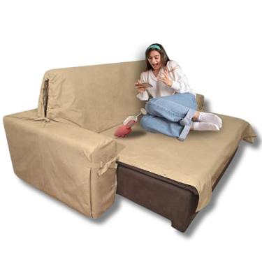 Imagem de Protetor pra Sofá de 3 Lugares Retrátil e Reclinável em Acquablock Impermeável até 2,35m Cor:Bege